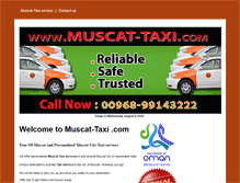 Tablet Screenshot of muscat-taxi.com